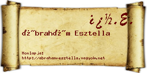 Ábrahám Esztella névjegykártya